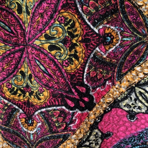 Peter Nygard Boho Paisley Print 3/4 Sleeve Top Size Petite Small - Picture 7 of 8